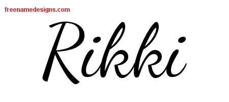 Lively Script Name Tattoo Designs Rikki Free Printout