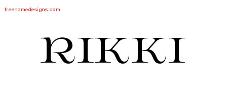 Flourishes Name Tattoo Designs Rikki Printable