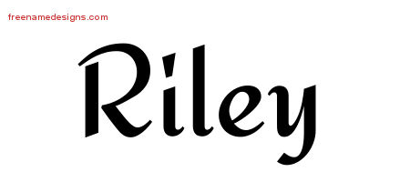 Calligraphic Stylish Name Tattoo Designs Riley Free Graphic