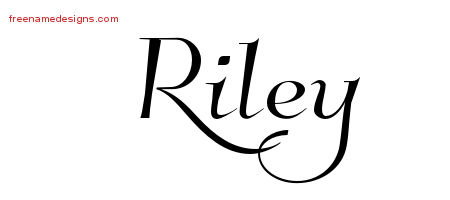 Elegant Name Tattoo Designs Riley Free Graphic