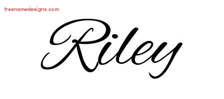 Cursive Name Tattoo Designs Riley Free Graphic