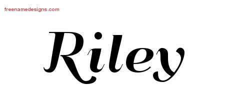 Art Deco Name Tattoo Designs Riley Graphic Download