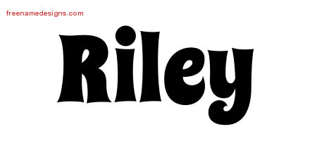 Groovy Name Tattoo Designs Riley Free Lettering