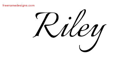 Calligraphic Name Tattoo Designs Riley Free Graphic