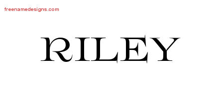 Flourishes Name Tattoo Designs Riley Printable