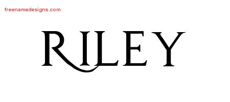 Regal Victorian Name Tattoo Designs Riley Printable