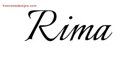 Calligraphic Name Tattoo Designs Rima Download Free