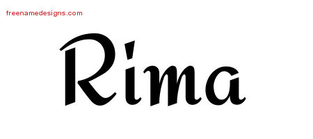 Calligraphic Stylish Name Tattoo Designs Rima Download Free