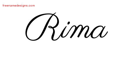 Classic Name Tattoo Designs Rima Graphic Download