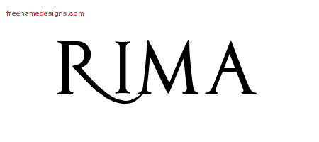 Regal Victorian Name Tattoo Designs Rima Graphic Download