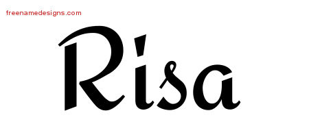 Calligraphic Stylish Name Tattoo Designs Risa Download Free