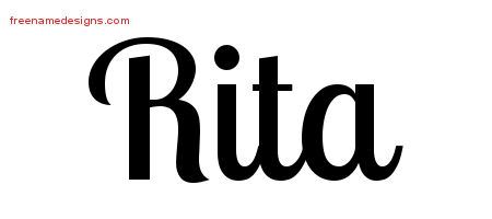 Handwritten Name Tattoo Designs Rita Free Download