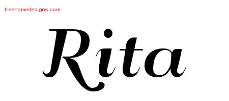 Art Deco Name Tattoo Designs Rita Printable