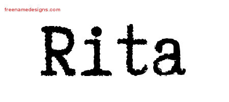 Typewriter Name Tattoo Designs Rita Free Download