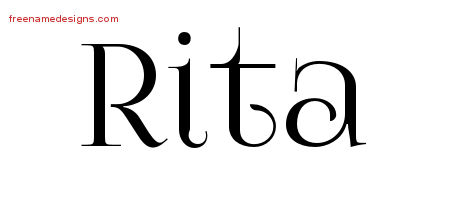 Vintage Name Tattoo Designs Rita Free Download