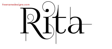 Decorated Name Tattoo Designs Rita Free