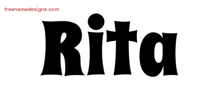 Groovy Name Tattoo Designs Rita Free Lettering