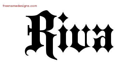 Old English Name Tattoo Designs Riva Free