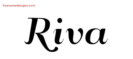 Art Deco Name Tattoo Designs Riva Printable