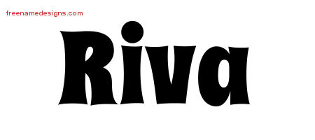 Groovy Name Tattoo Designs Riva Free Lettering