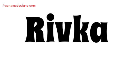 Groovy Name Tattoo Designs Rivka Free Lettering