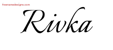 Calligraphic Name Tattoo Designs Rivka Download Free