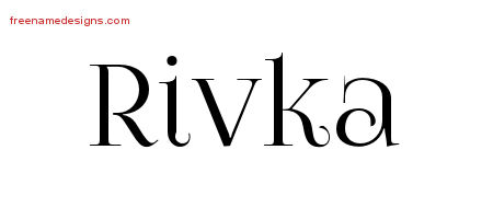 Vintage Name Tattoo Designs Rivka Free Download