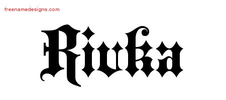 Old English Name Tattoo Designs Rivka Free