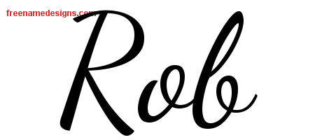 Lively Script Name Tattoo Designs Rob Free Download
