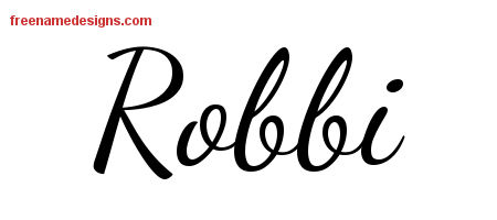 Lively Script Name Tattoo Designs Robbi Free Printout
