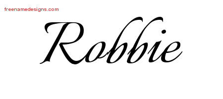 Calligraphic Name Tattoo Designs Robbie Free Graphic