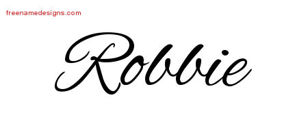 Cursive Name Tattoo Designs Robbie Free Graphic