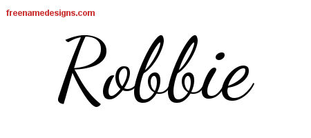 Lively Script Name Tattoo Designs Robbie Free Printout