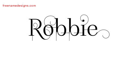 Decorated Name Tattoo Designs Robbie Free Lettering