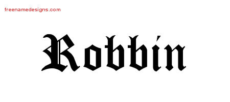 Blackletter Name Tattoo Designs Robbin Graphic Download