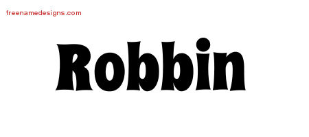 Groovy Name Tattoo Designs Robbin Free Lettering