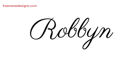 Classic Name Tattoo Designs Robbyn Graphic Download