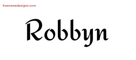 Calligraphic Stylish Name Tattoo Designs Robbyn Download Free