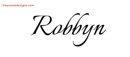 Calligraphic Name Tattoo Designs Robbyn Download Free