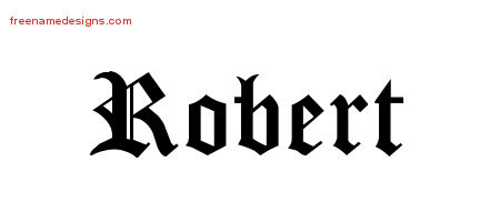 Blackletter Name Tattoo Designs Robert Graphic Download