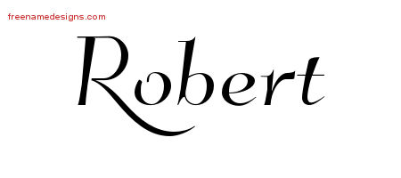 Elegant Name Tattoo Designs Robert Free Graphic