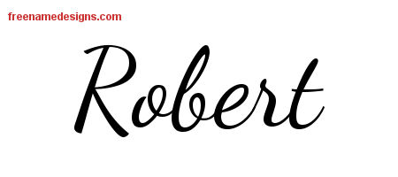 Lively Script Name Tattoo Designs Robert Free Printout