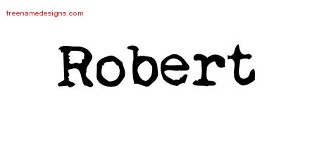 Vintage Writer Name Tattoo Designs Robert Free Lettering