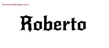 Gothic Name Tattoo Designs Roberto Download Free