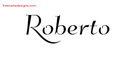 Elegant Name Tattoo Designs Roberto Free Graphic