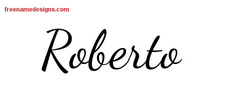 Lively Script Name Tattoo Designs Roberto Free Printout