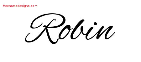 Cursive Name Tattoo Designs Robin Free Graphic
