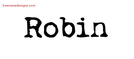 Vintage Writer Name Tattoo Designs Robin Free