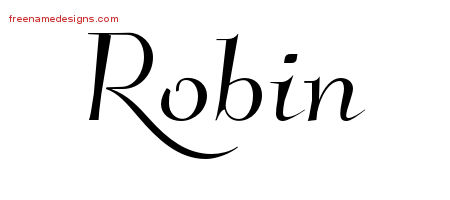 Elegant Name Tattoo Designs Robin Free Graphic