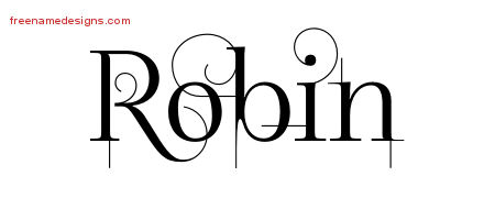 Decorated Name Tattoo Designs Robin Free